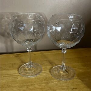 😄Pair of Hendricks balloon glasses crystal